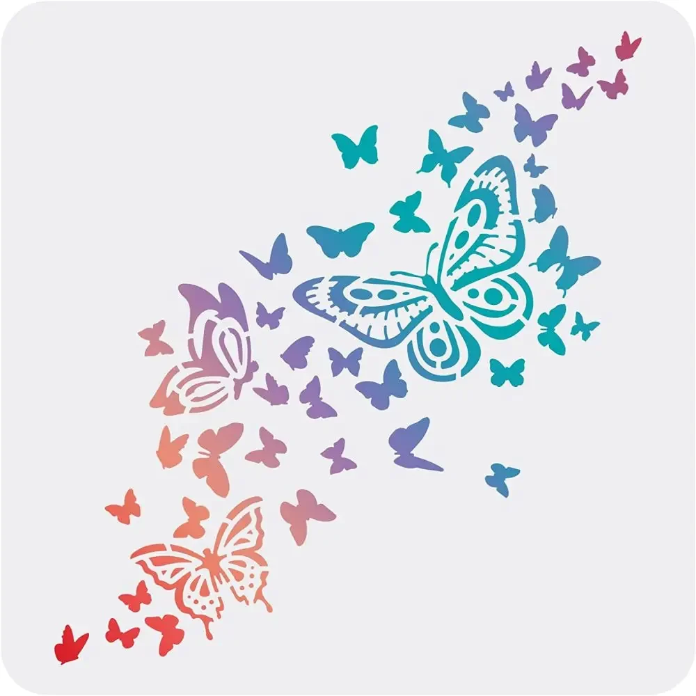 Butterfly Drawing Painting Stencils Templates 11in Plastic Butterfly Stencils Decoration Square for Painting on WoodFloor Wall
Butterfly Drawing Painting Stencils Templates 11in Plastic Butterfly Stencils Decoration Square for Painting on WoodFloor Wall
