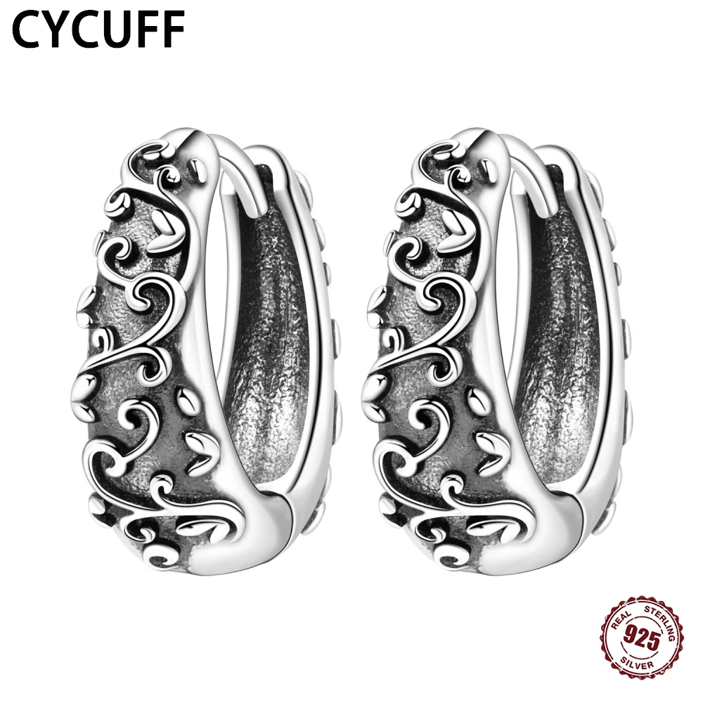 CYCUFF 925 Sterling Silver For Women Exquisite Jewelry earring Retro rattan Hoop Earrings Wedding Party Jewelry Accessories Gift
CYCUFF 925 Sterling Silver For Women Exquisite Jewelry earring Retro rattan Hoop Earrings Wedding Party Jewelry Accessories Gift