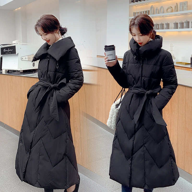Fashion Belt Women's Solid Color Big Pocket Hooded Jackets Casual Medium Long Parka Autumn Winter Rhombic Lattice Loose Coat
Fashion Belt Women's Solid Color Big Pocket Hooded Jackets Casual Medium Long Parka Autumn Winter Rhombic Lattice Loose Coat