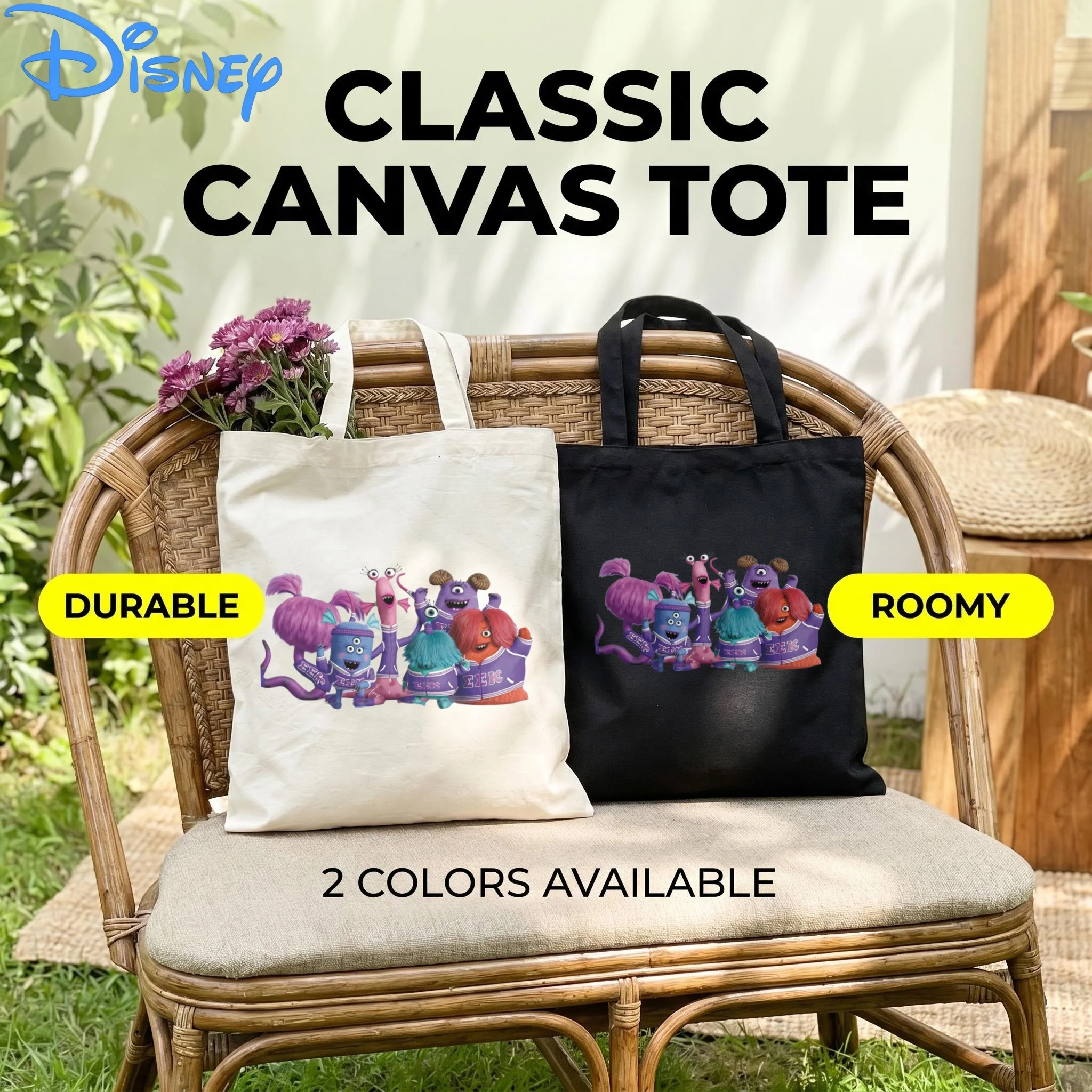 1PC Disney Monsters Inc Canvas Tote Bag, EOK Monster Team Purple Jersey Print Eco Shoulder Bag
1PC Disney Monsters Inc Canvas Tote Bag, EOK Monster Team Purple Jersey Print Eco Shoulder Bag