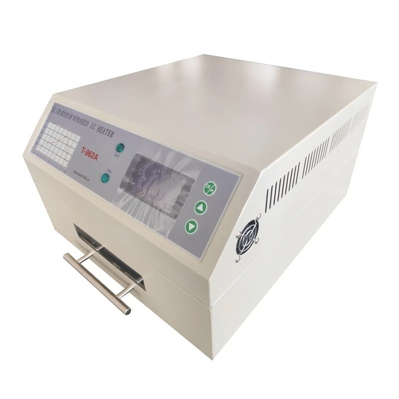 Small Reflow Soldering T-962A Smart Desktop Drawer Furnace Infrared PCB SMT Soldering Machine is small and convenient
Small Reflow Soldering T-962A Smart Desktop Drawer Furnace Infrared PCB SMT Soldering Machine is small and convenient