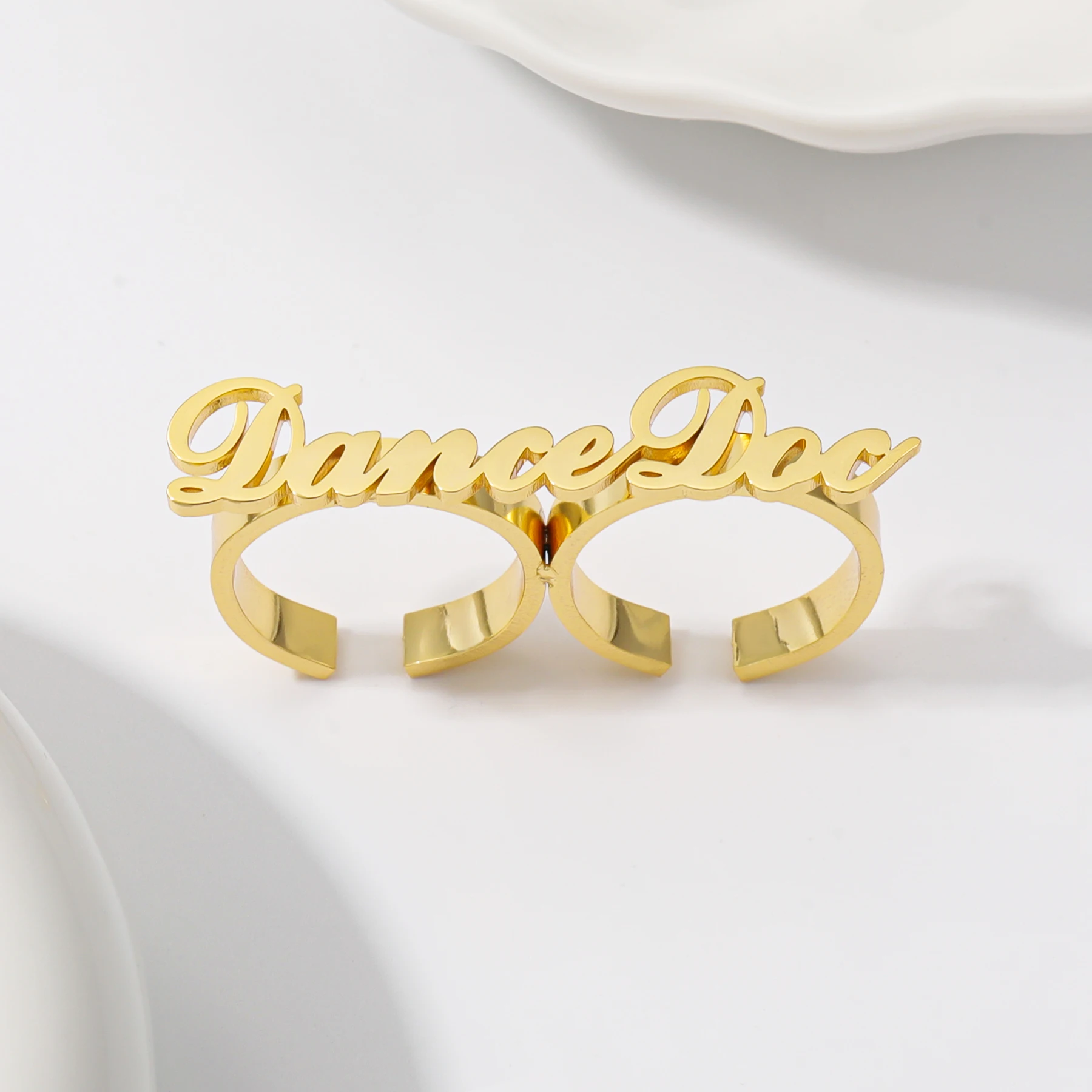 Qitian Personalized Name Ring Custom Gold Stainless Steel Double Finger Ring For Women Christmas Birthday Gift 2025 Jewelry
Qitian Personalized Name Ring Custom Gold Stainless Steel Double Finger Ring For Women Christmas Birthday Gift 2025 Jewelry
