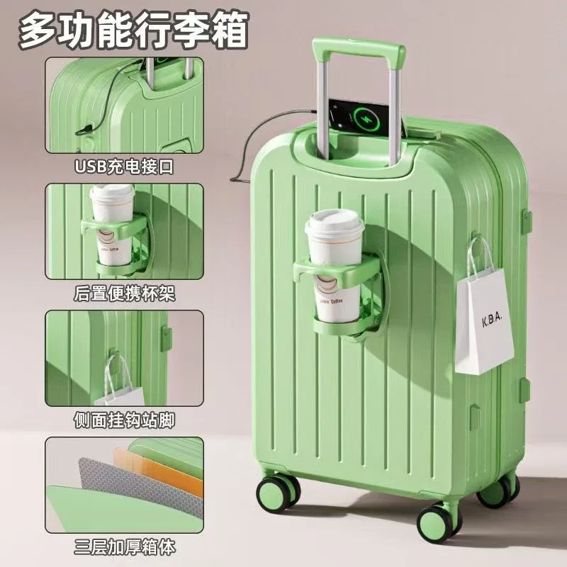 20 Inch Carry On Luggage for Women Students Durable Hardside Suitcase USB Port Cup Holder Spinner Wheels Travel Trolley Bag
20 Inch Carry On Luggage for Women Students Durable Hardside Suitcase USB Port Cup Holder Spinner Wheels Travel Trolley Bag
