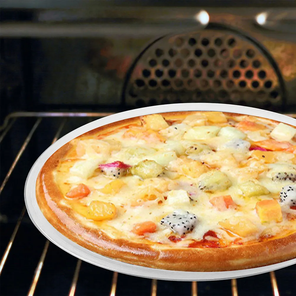 Round Aluminium Alloy Perforated Pizza Pan Dense Holes Even Heating Crimped Edge Non-Deformable Reusable Baking Tray Oven Pizza
Round Aluminium Alloy Perforated Pizza Pan Dense Holes Even Heating Crimped Edge Non-Deformable Reusable Baking Tray Oven Pizza