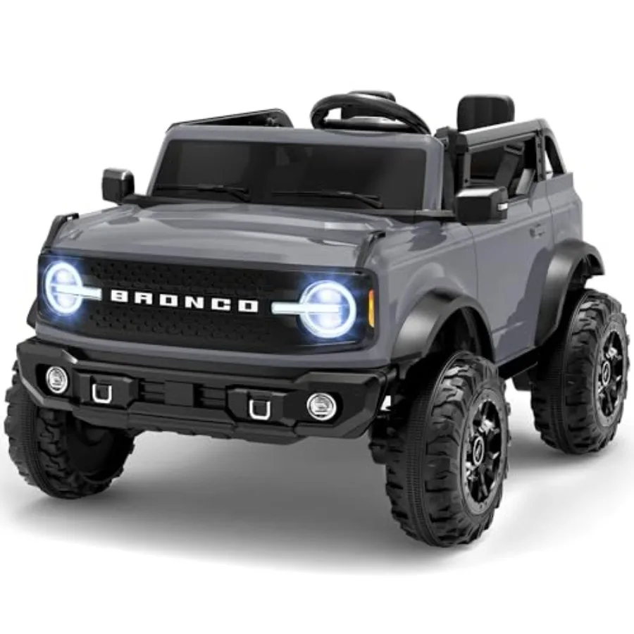 ' 24V electric ride-on toy for outdoor use, gray ABS plastic body, soft start and seat belts for safety, LED lights and Bluetoo
' 24V electric ride-on toy for outdoor use, gray ABS plastic body, soft start and seat belts for safety, LED lights and Bluetoo