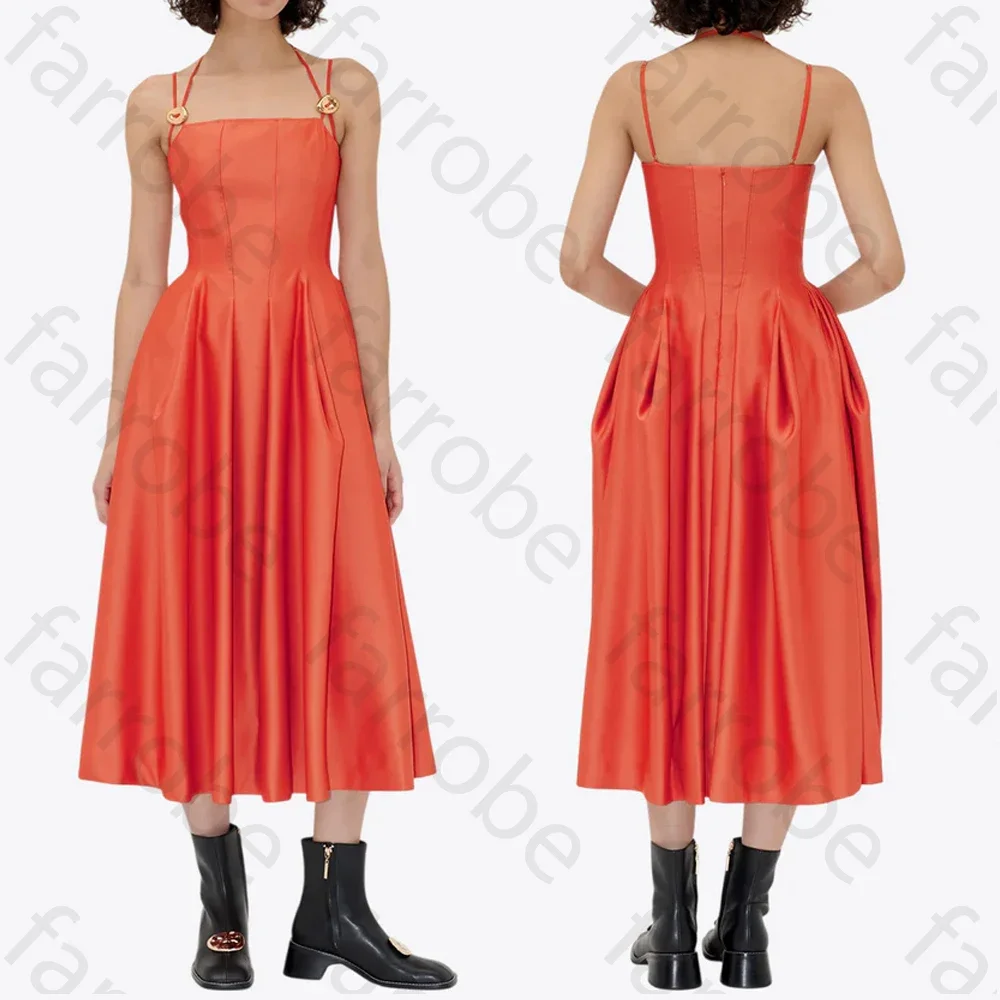Customized Elegant Double Strap Flared Midi Dress A-Line Evening Dresses Formal Exquisite High Quality Prom Party Gown for Women
Customized Elegant Double Strap Flared Midi Dress A-Line Evening Dresses Formal Exquisite High Quality Prom Party Gown for Women