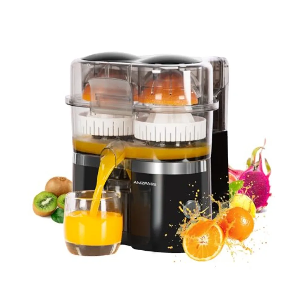 Dual-Head Electric Citrus Juicer for Orange Lemon Lime with Power Cord and Cleaning Brush 1-Button Automatic Juicer Machine Eas
Dual-Head Electric Citrus Juicer for Orange Lemon Lime with Power Cord and Cleaning Brush 1-Button Automatic Juicer Machine Eas