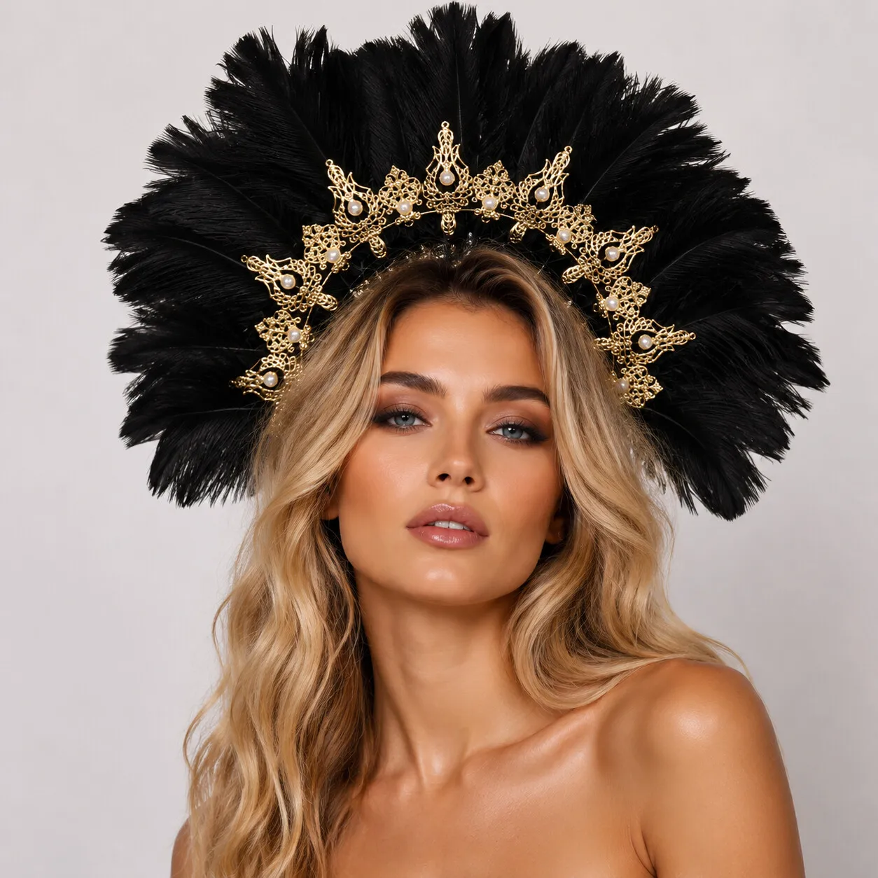 Solid Color Feather Headband Decorative Headwear Suitable For Halloween Masquerade Parties, Carnival Parades, And Costume
Solid Color Feather Headband Decorative Headwear Suitable For Halloween Masquerade Parties, Carnival Parades, And Costume