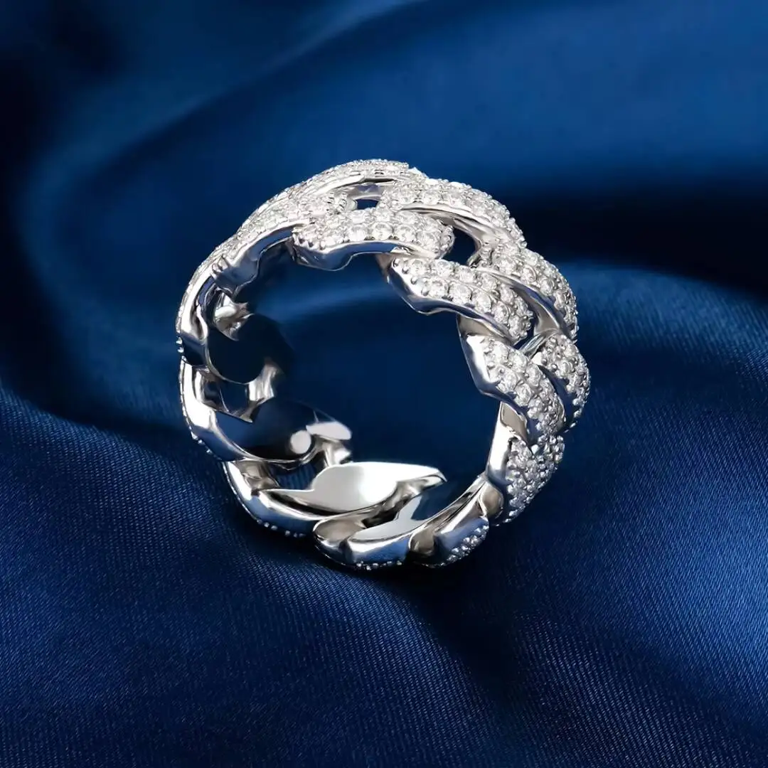Xingyue Gems Fashion Jewelry Hip Hop 925 Sterling Silver White Gold Plated Cluster Cuban Iced Out Moissanite Pave Setting Ring
Xingyue Gems Fashion Jewelry Hip Hop 925 Sterling Silver White Gold Plated Cluster Cuban Iced Out Moissanite Pave Setting Ring