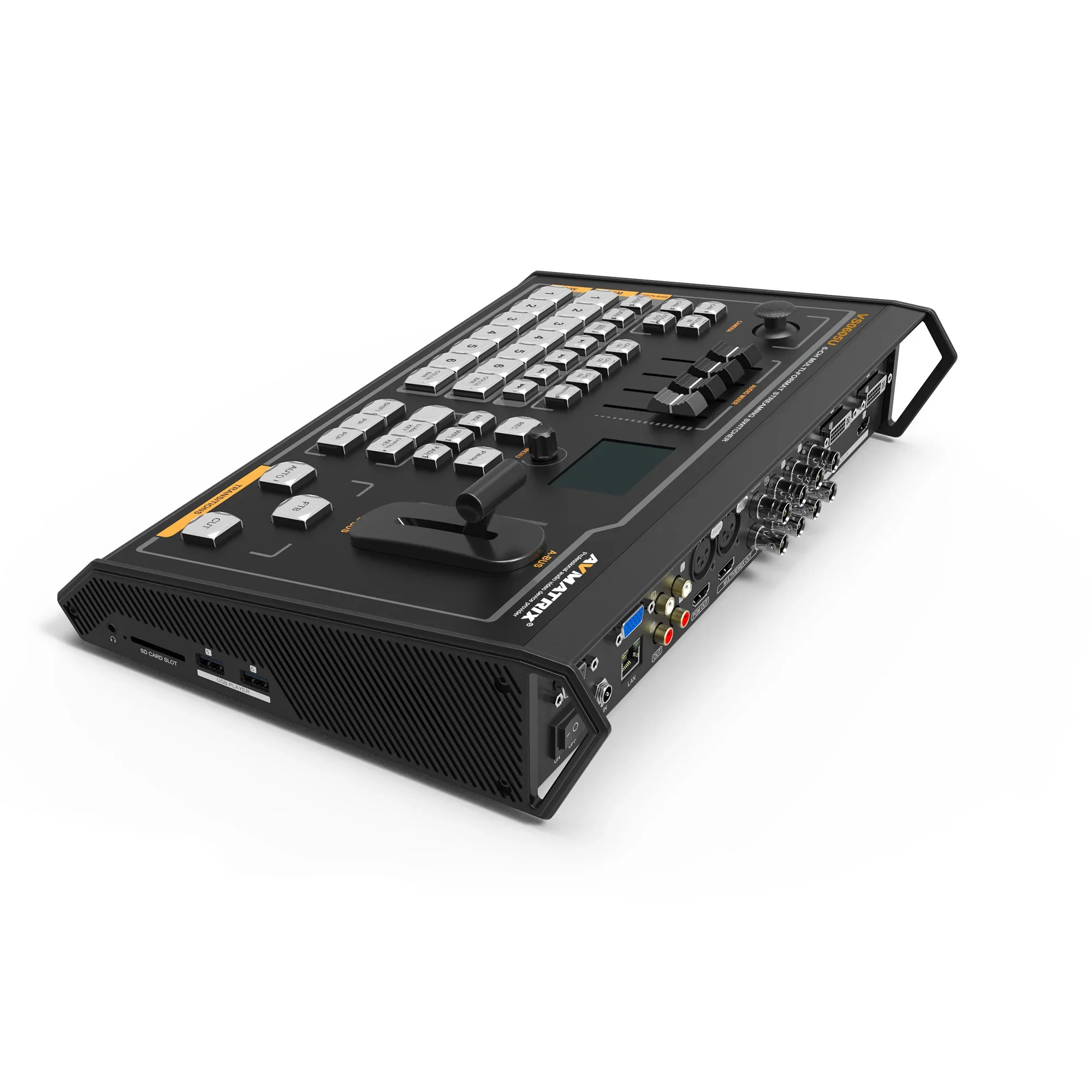 VS0605U 6 Channel Multi-format Streaming Video Switcher Mixer With PTZ Camera Control And Record
VS0605U 6 Channel Multi-format Streaming Video Switcher Mixer With PTZ Camera Control And Record