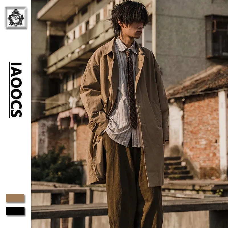 Autumn Casual Trench Coat Men Turndown Collar Loose Windbreaker Ropa Hombre Vintage Single-Breasted Solid Casaco Masculino
Autumn Casual Trench Coat Men Turndown Collar Loose Windbreaker Ropa Hombre Vintage Single-Breasted Solid Casaco Masculino