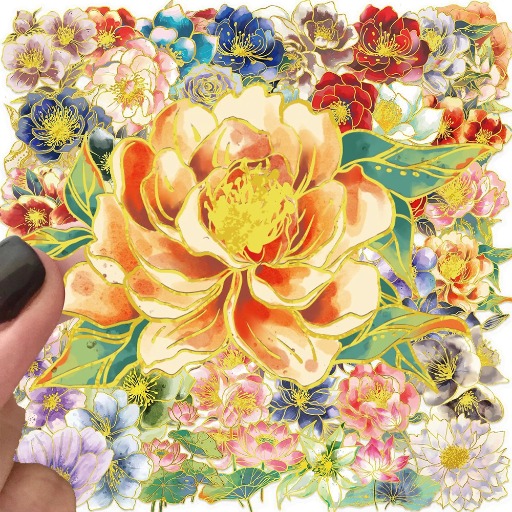 10/30/50pcs Gold Stamping Elegant Floral Cartoon Stickers Cute Aesthetic Flowers Decals Toy DIY Notebook Phone Graffiti Sticker
10/30/50pcs Gold Stamping Elegant Floral Cartoon Stickers Cute Aesthetic Flowers Decals Toy DIY Notebook Phone Graffiti Sticker