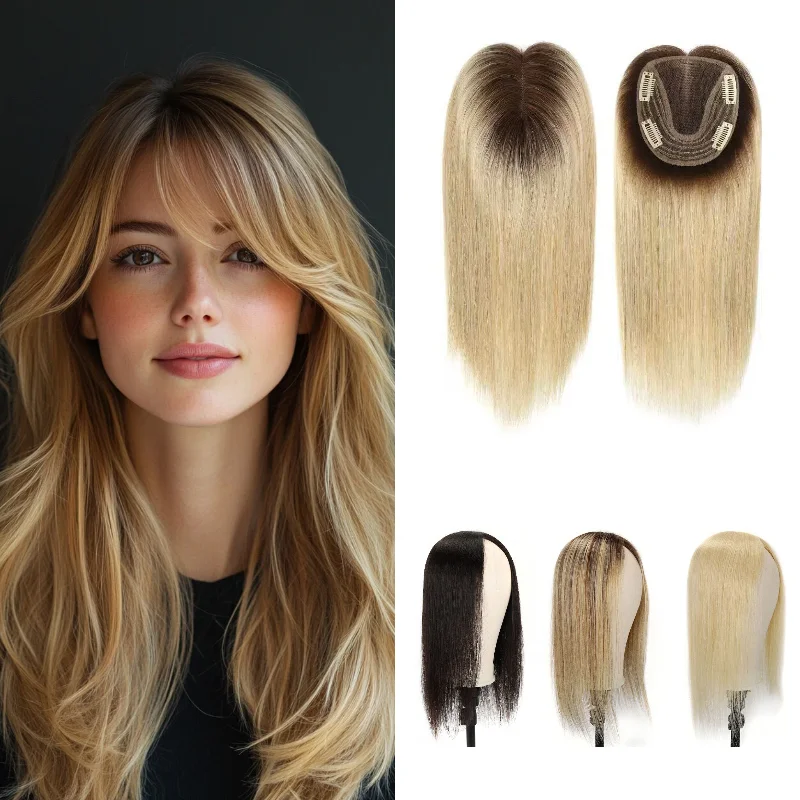 In Stock Ready to Ship Human Hair Hairpiece Topper 4x4.5 Lace Frontal 12 Inch Hand-Tied 4 Clips Colors #1B #2 #4 #613 #10/6 #613
In Stock Ready to Ship Human Hair Hairpiece Topper 4x4.5 Lace Frontal 12 Inch Hand-Tied 4 Clips Colors #1B #2 #4 #613 #10/6 #613