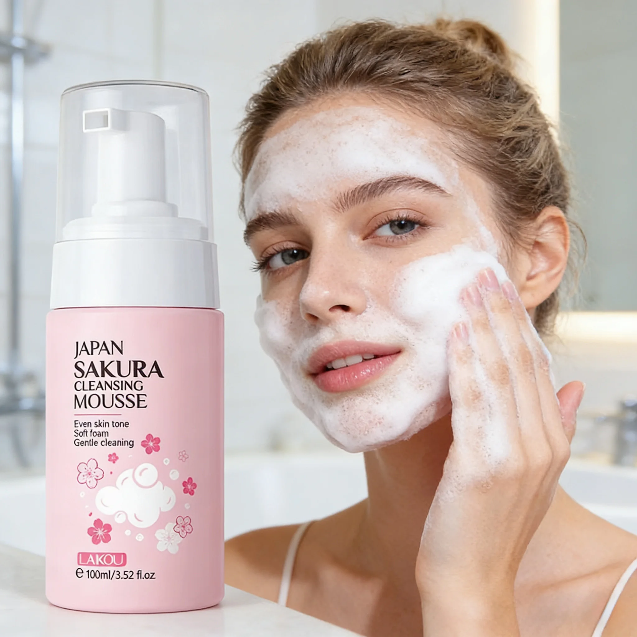 LAlKOU Sakura Gentle Care Facial Mousse Face Wash Foam Facial Cleanser Moisturizing Brightening Hydrating Face Cleansing Skin
LAlKOU Sakura Gentle Care Facial Mousse Face Wash Foam Facial Cleanser Moisturizing Brightening Hydrating Face Cleansing Skin
