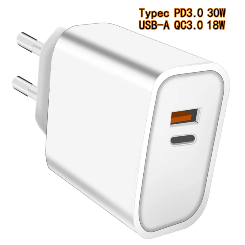 Тип C, 30 Вт, USB-A, 18 Вт, быстрая зарядка, настенная вилка европейского стандарта, быстрое зарядное устройство, адаптер питания для ноутбука iPhone 15 16 17 iPad Air Samsung S25
Тип C, 30 Вт, USB-A, 18 Вт, быстрая зарядка, настенная вилка европейского стандарта, быстрое зарядное устройство, адаптер питания для ноутбука iPhone 15 16 17 iPad Air Samsung S25