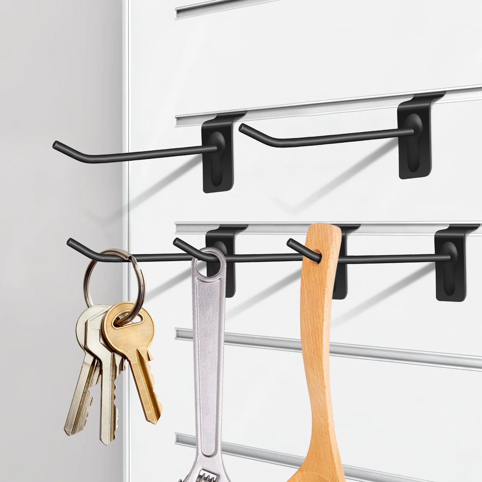20pcs Heavy Duty Wall Hooks Metal Slatwall Hangers Black Iron 10cm Long for Home Garage Storage Tools Organizers
20pcs Heavy Duty Wall Hooks Metal Slatwall Hangers Black Iron 10cm Long for Home Garage Storage Tools Organizers
