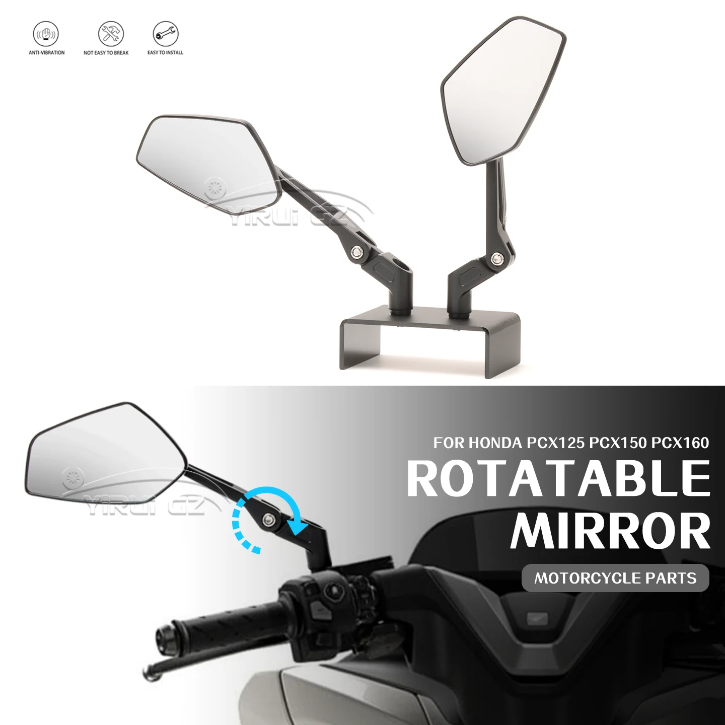 Motorcycle Rearview Mirror Aluminum Adjustable Side Rear View Mirrors PCX125 PCX150 PCX160 For HONDA PCX125 PCX150 PCX160 PCX125
Motorcycle Rearview Mirror Aluminum Adjustable Side Rear View Mirrors PCX125 PCX150 PCX160 For HONDA PCX125 PCX150 PCX160 PCX125