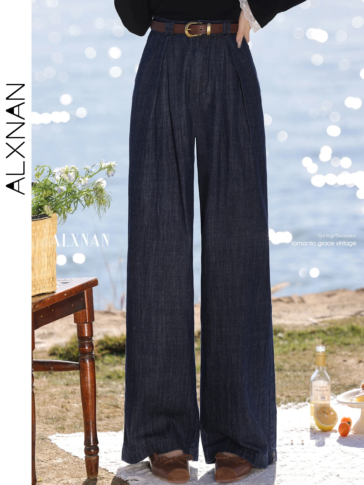 ALXNAN Loose Cotton Wide Leg Jeans 2025 Spring New Women's Casual Pants Commuter Versatile Solid Vintage Slim Trousers L52806
ALXNAN Loose Cotton Wide Leg Jeans 2025 Spring New Women's Casual Pants Commuter Versatile Solid Vintage Slim Trousers L52806