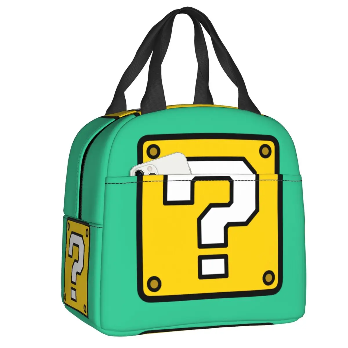 Custom Cartoom Game Marios Question Block Lunch Bag Men Women Cooler Thermal Insulated Lunch Box for Kids School Children
Custom Cartoom Game Marios Question Block Lunch Bag Men Women Cooler Thermal Insulated Lunch Box for Kids School Children