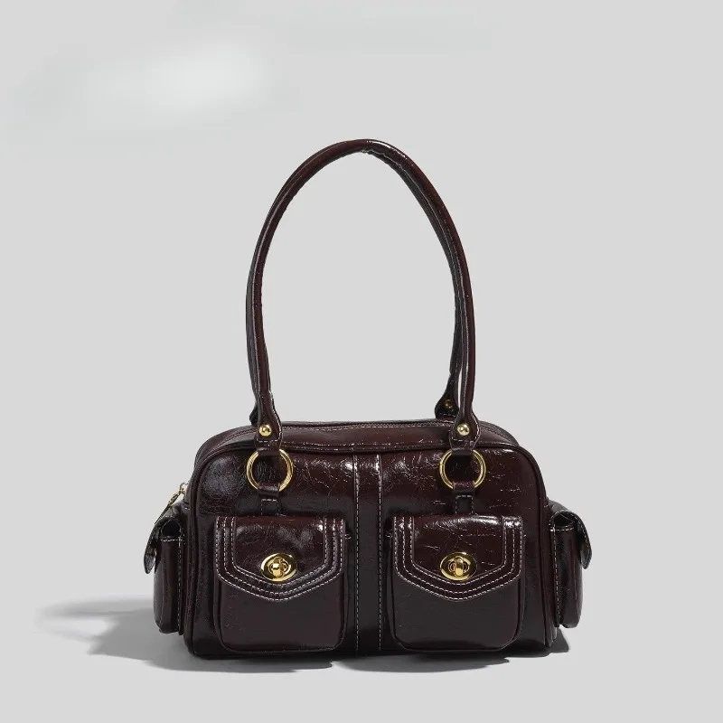 Retro Multi-pocket Women's Commuting Light Luxury Niche Portable Shoulder Bag Exquisite Personality Casual Multi-function Simple
Retro Multi-pocket Women's Commuting Light Luxury Niche Portable Shoulder Bag Exquisite Personality Casual Multi-function Simple