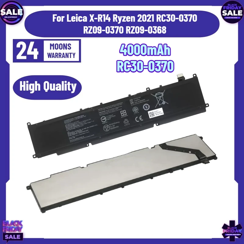 4000mAh RC30-0370 Laptop Battery for Leica X-R14 Ryzen 2021 RC30-0370 RZ09-0370 RZ09-0368 Brand-compatible Battery
4000mAh RC30-0370 Laptop Battery for Leica X-R14 Ryzen 2021 RC30-0370 RZ09-0370 RZ09-0368 Brand-compatible Battery
