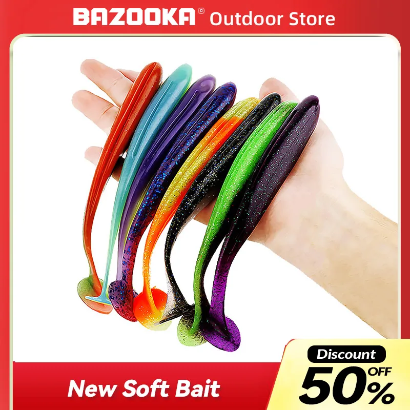 Bazooka Fishing Lure T-tail Biomimetic Laser Lure Luminous Shiner Silicone Wobblers Soft bait Jigging Bass Pike Shore Winter
Bazooka Fishing Lure T-tail Biomimetic Laser Lure Luminous Shiner Silicone Wobblers Soft bait Jigging Bass Pike Shore Winter