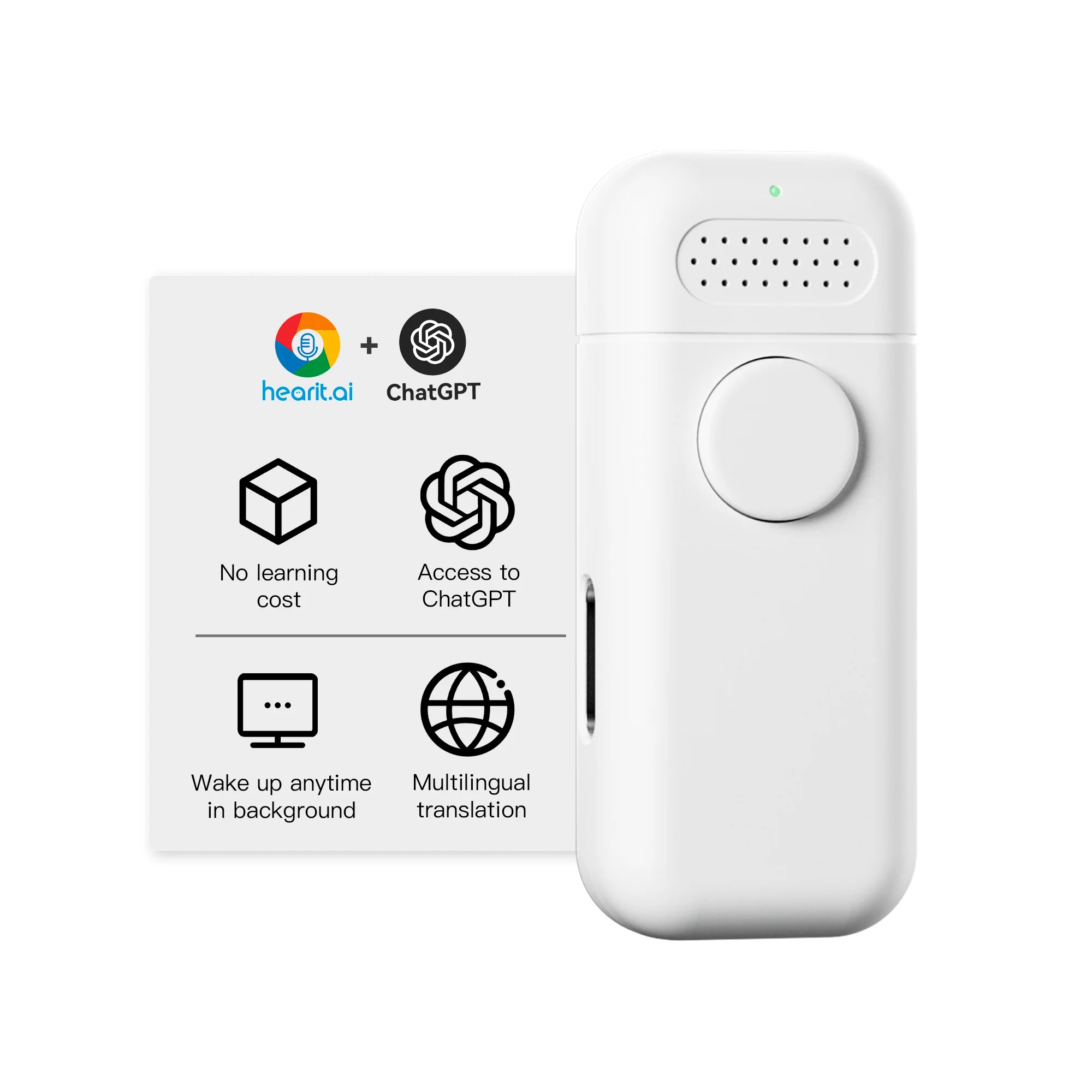 Real Translator Device Handheld Microphone Artificial Ai Device Chatgpt 4 Plus Plastic Translator
Real Translator Device Handheld Microphone Artificial Ai Device Chatgpt 4 Plus Plastic Translator