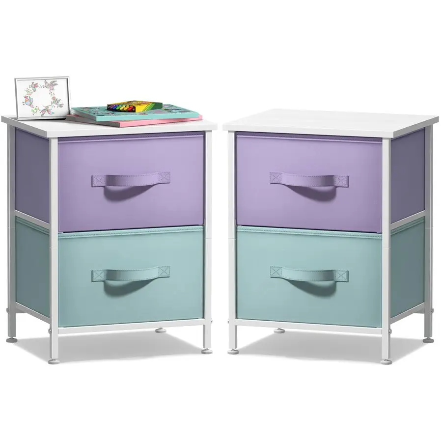 Nightstand with 2 Drawers Kids Bedside Furniture End Table Night Stand Steel Frame, Wood Top amp Easy Pull Fabric Bins Dresser a
Nightstand with 2 Drawers Kids Bedside Furniture End Table Night Stand Steel Frame, Wood Top amp Easy Pull Fabric Bins Dresser a