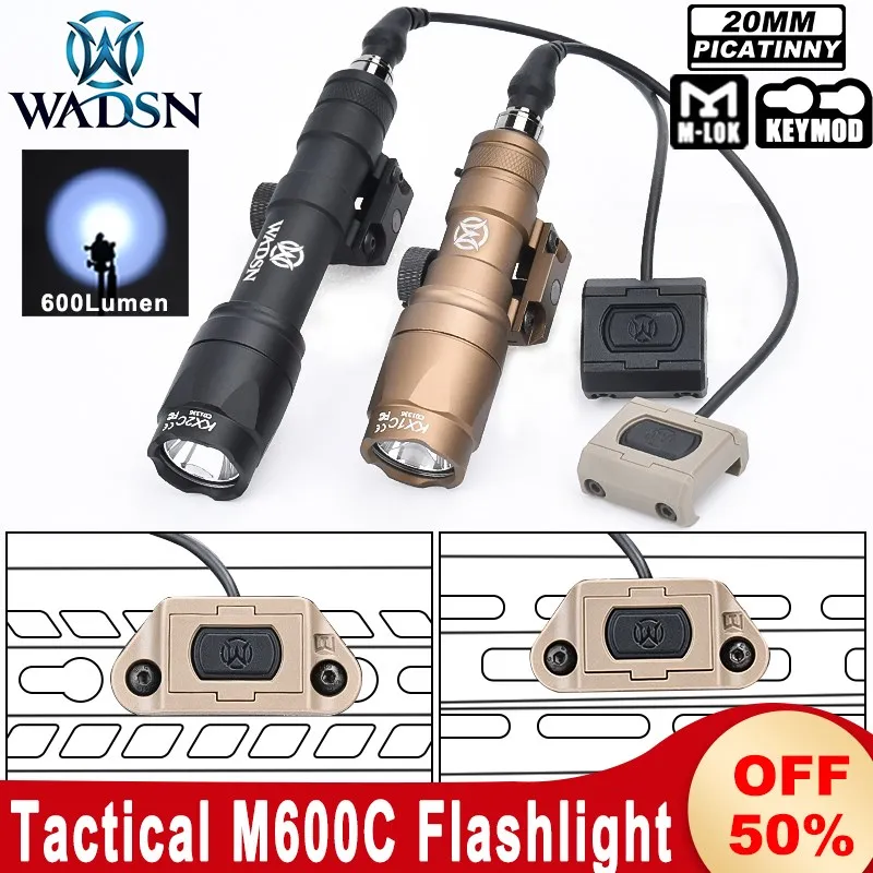 WDASN Tactical M600C Flashlight Pistol Weapon Scout Light Hunting Torch Airsoft with Modbutton Pressure Switch FitPicatinny Rail
WDASN Tactical M600C Flashlight Pistol Weapon Scout Light Hunting Torch Airsoft with Modbutton Pressure Switch FitPicatinny Rail