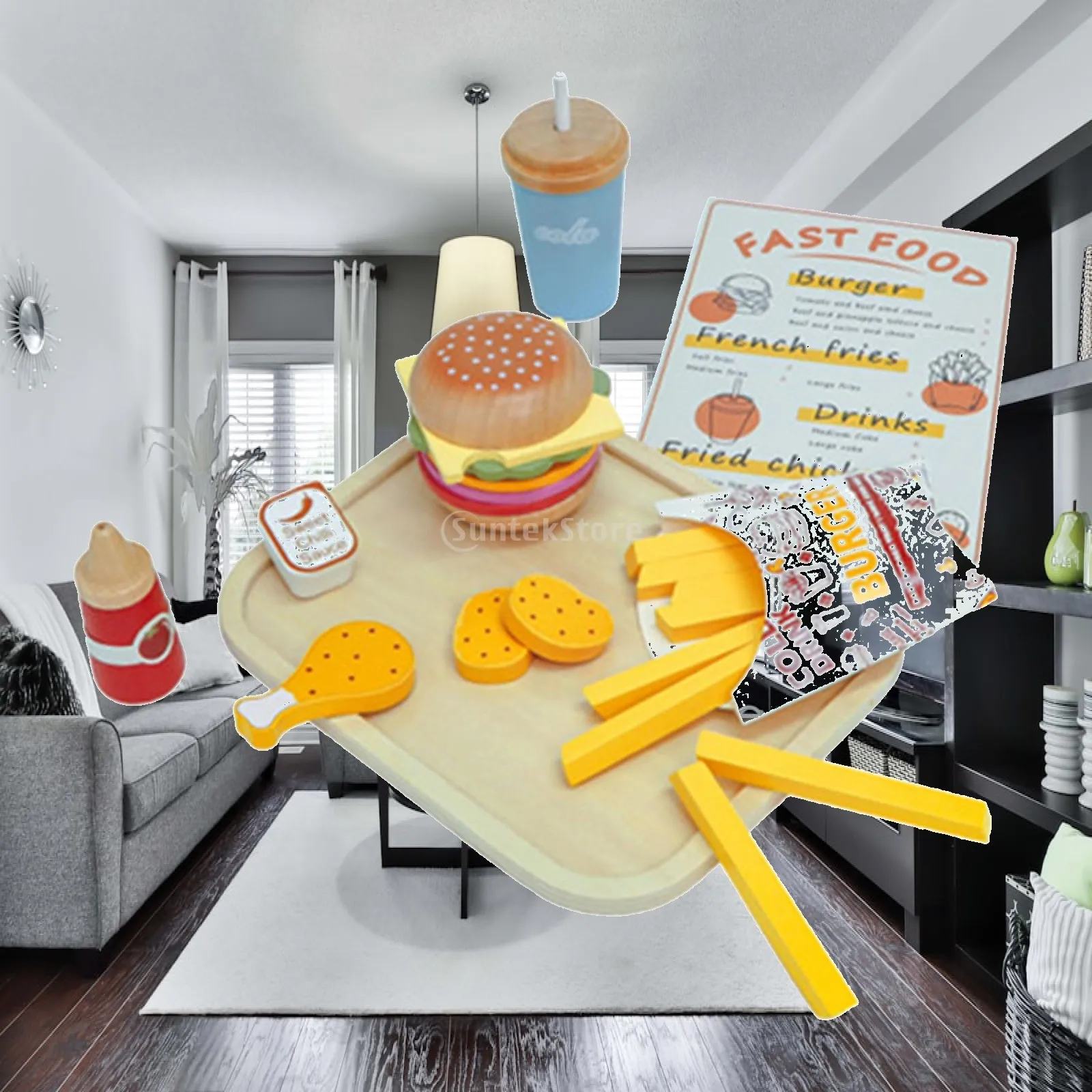 Wooden Stacking Burger Party Favors Matching Game Early Education Play Kitchen Accessory for Kids Girls Toddlers Boys Preschool
Wooden Stacking Burger Party Favors Matching Game Early Education Play Kitchen Accessory for Kids Girls Toddlers Boys Preschool