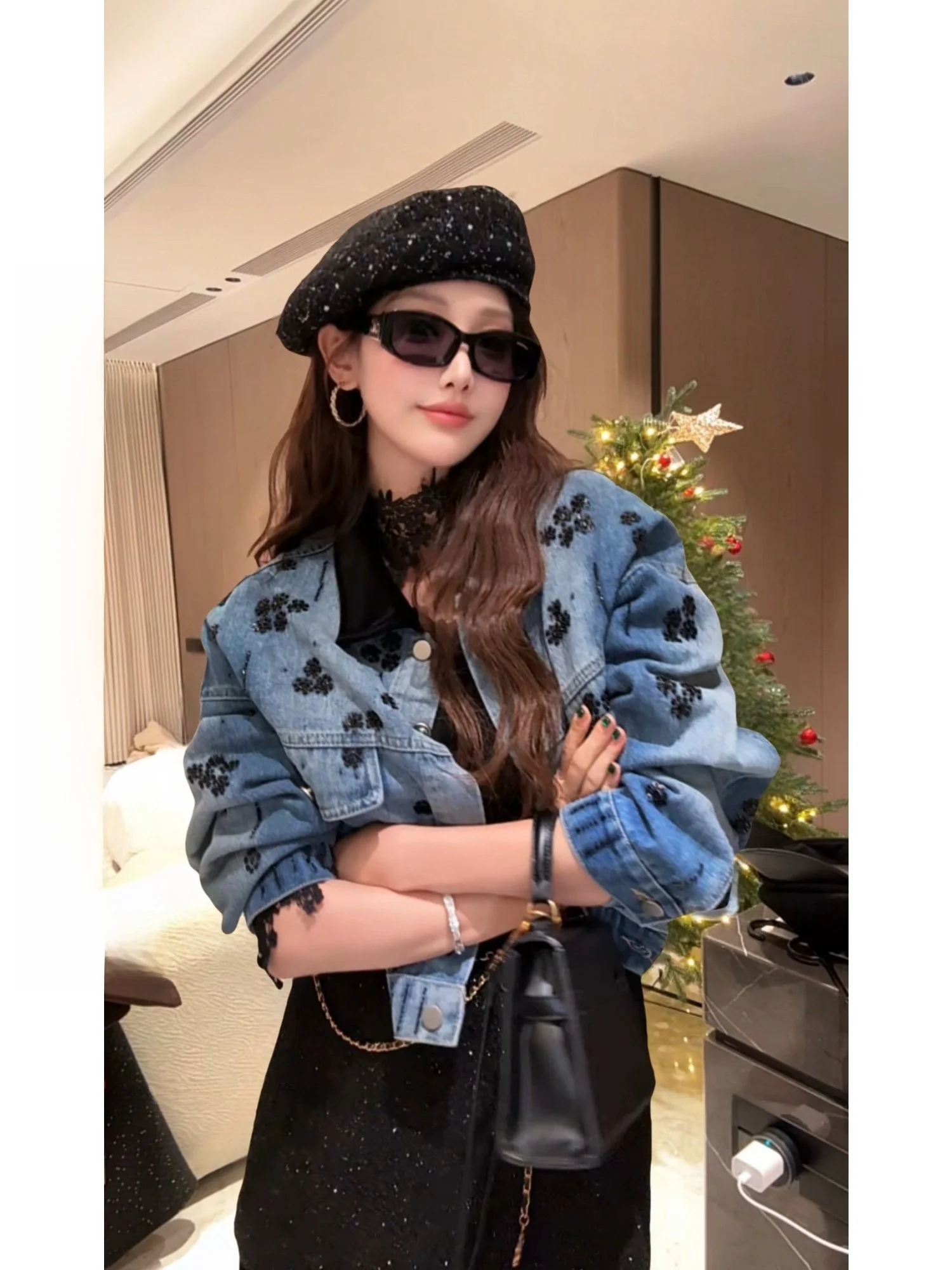 Faionable ort Denim Jaet for Women Sparkling Diamo Vintage Sle Casual Fit Cotton Blend Spring 2026 New Arrival
Faionable ort Denim Jaet for Women Sparkling Diamo Vintage Sle Casual Fit Cotton Blend Spring 2026 New Arrival