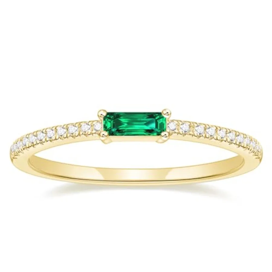 TIGRADE Emerald Cut Anniversary Ring Baguette Eternity Ring CZ Minimal Dainty Stacking Ring for Her Women Size 4
TIGRADE Emerald Cut Anniversary Ring Baguette Eternity Ring CZ Minimal Dainty Stacking Ring for Her Women Size 4