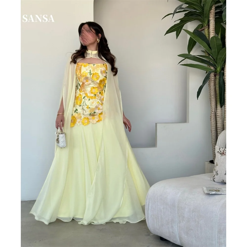 Sansa Yellow Appliques Detachable Shawl Prom Dresses A-line Draped Customized جديد في الفساتين Sweep Train Evening Dress 2025
Sansa Yellow Appliques Detachable Shawl Prom Dresses A-line Draped Customized جديد في الفساتين Sweep Train Evening Dress 2025