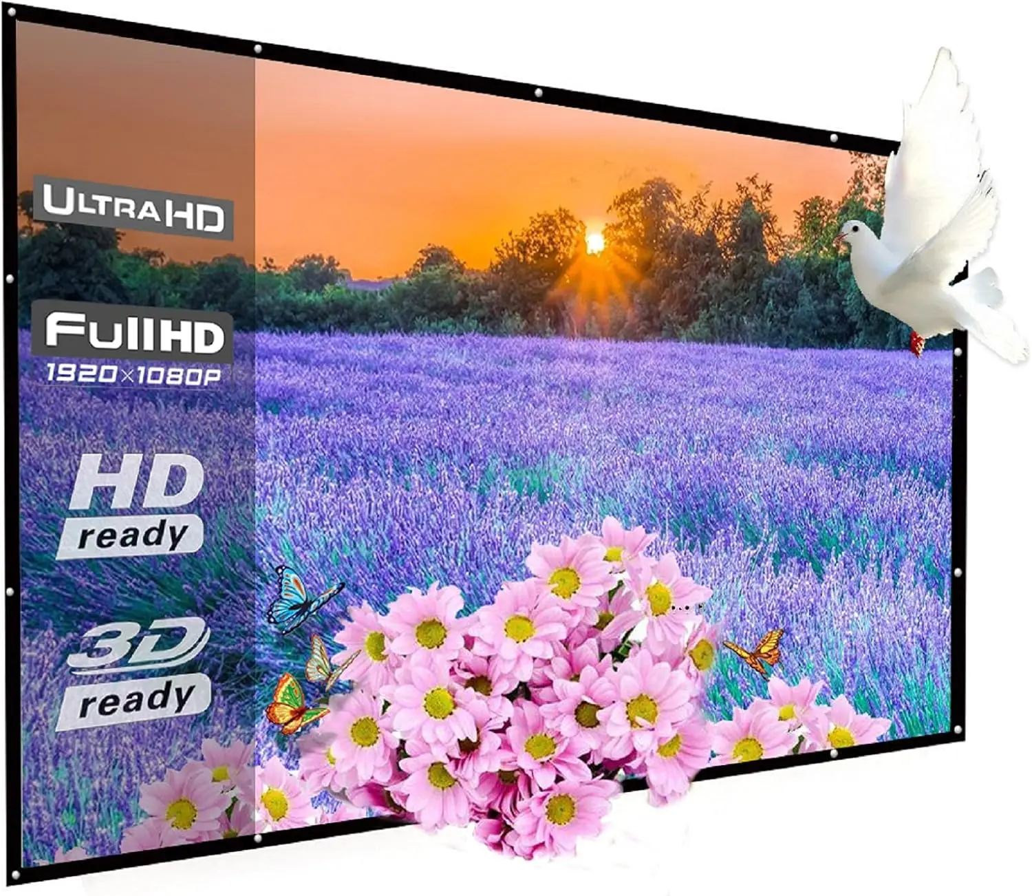 200 Inch Portable Outdoor Projector Screen, 16:9 Folding HD Canvas for Home Theater, Party, Sports
200 Inch Portable Outdoor Projector Screen, 16:9 Folding HD Canvas for Home Theater, Party, Sports