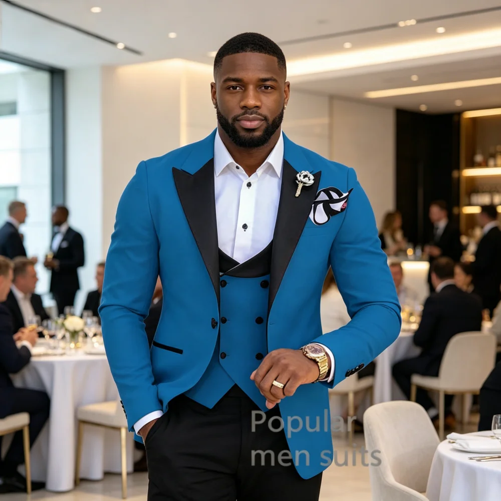 Novo 3-Piece Men's Formal Terno Business Suit with Notched Lapel Slim Fit Smoking Jacket Blazer for Wedding Party
Novo 3-Piece Men's Formal Terno Business Suit with Notched Lapel Slim Fit Smoking Jacket Blazer for Wedding Party