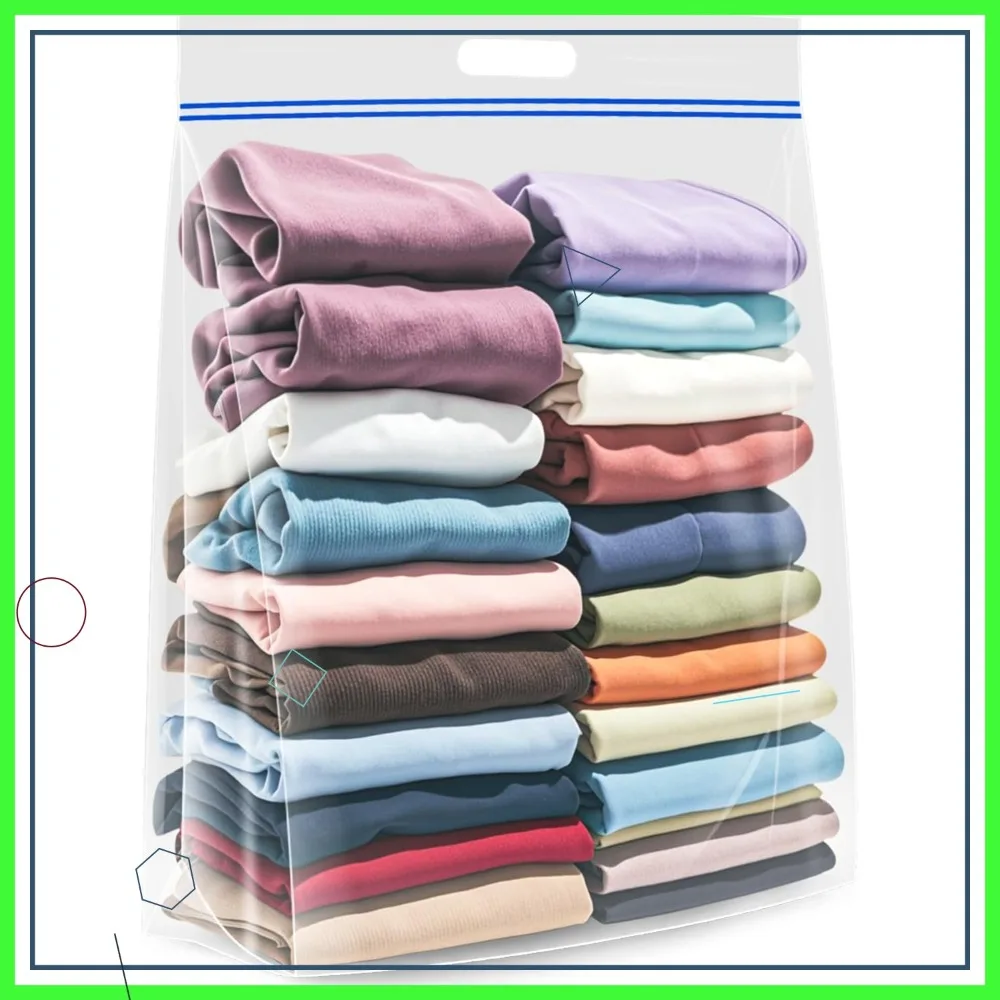 Extra Large 25 Gallon Storage Bags - 35x24 inch, Resealable Zip, Carry Handle, 3-Pack for Moving & Travel
Extra Large 25 Gallon Storage Bags - 35x24 inch, Resealable Zip, Carry Handle, 3-Pack for Moving & Travel