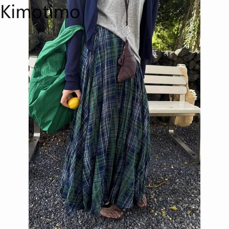 Kimotimo Vintage Plaid Skirts Women 2025 Spring Summer Elastic Waist Folds Large Swing A-line Long Skirt Beach Style Chic Faldas
Kimotimo Vintage Plaid Skirts Women 2025 Spring Summer Elastic Waist Folds Large Swing A-line Long Skirt Beach Style Chic Faldas