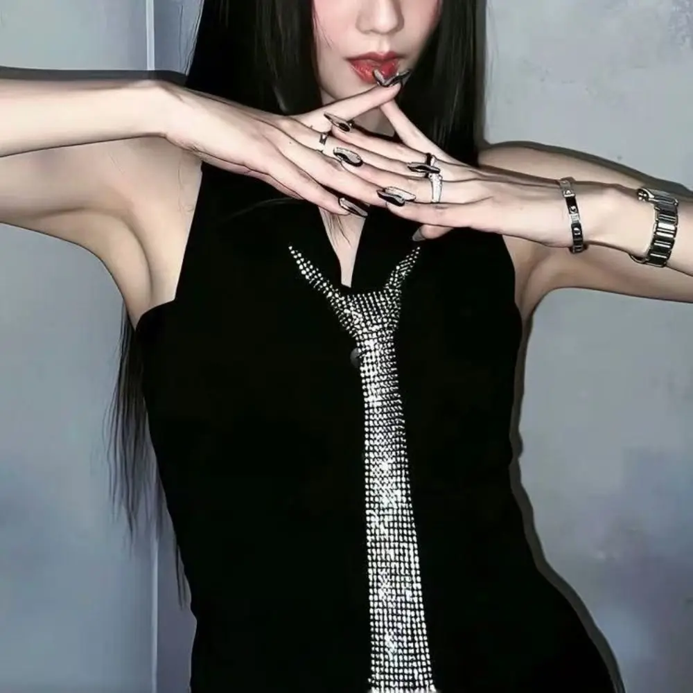 Украшение одежды, корейский галстук со стразами, черный сплав, галстук со стразами, стиль Харадзюку, ослепительное длинное ожерелье, вечерние
Украшение одежды, корейский галстук со стразами, черный сплав, галстук со стразами, стиль Харадзюку, ослепительное длинное ожерелье, вечерние