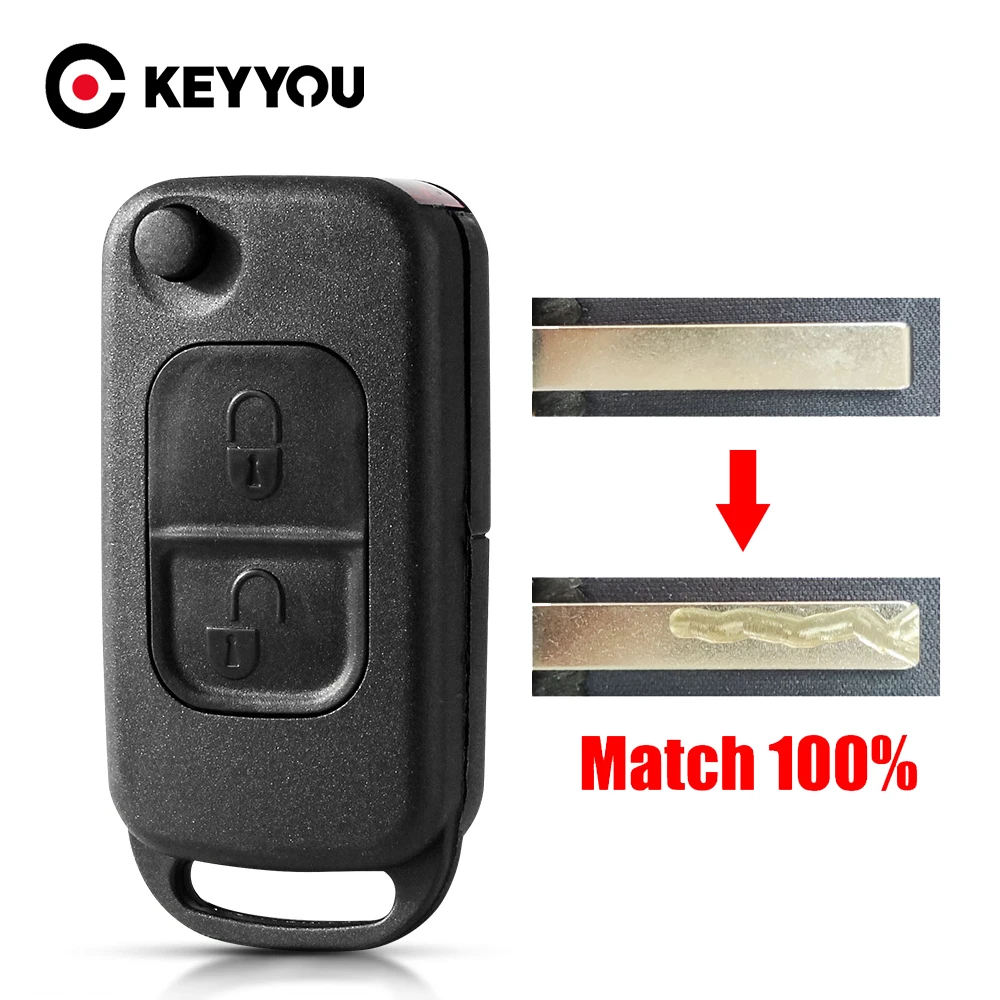 KEYYOU With Cutting Service Flip Remote Key shell 2 Buttons for Mercedes Benz SLK E113 A C E S W168 W202 W203 Car Key Shell Case
KEYYOU With Cutting Service Flip Remote Key shell 2 Buttons for Mercedes Benz SLK E113 A C E S W168 W202 W203 Car Key Shell Case