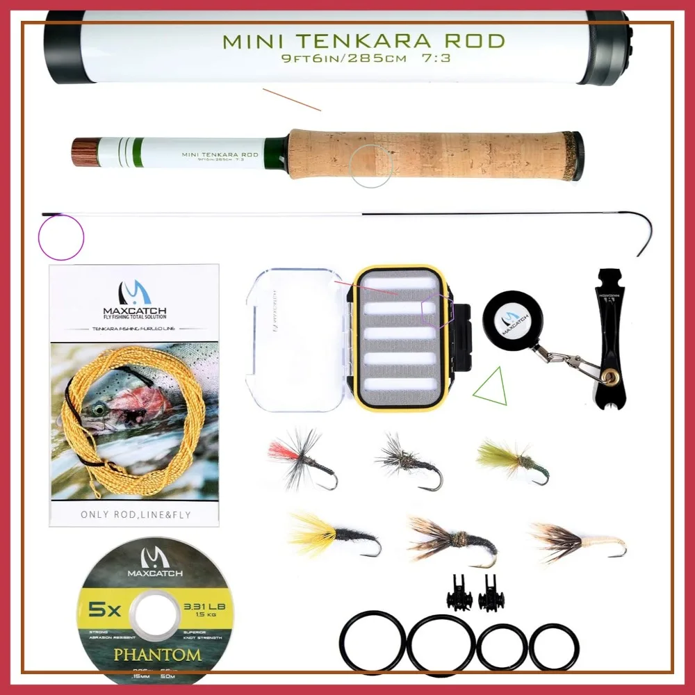 Mini Tenkara Fly Fishing Rod 12ft, 9ft6 with Extra Tip Section
Mini Tenkara Fly Fishing Rod 12ft, 9ft6 with Extra Tip Section
