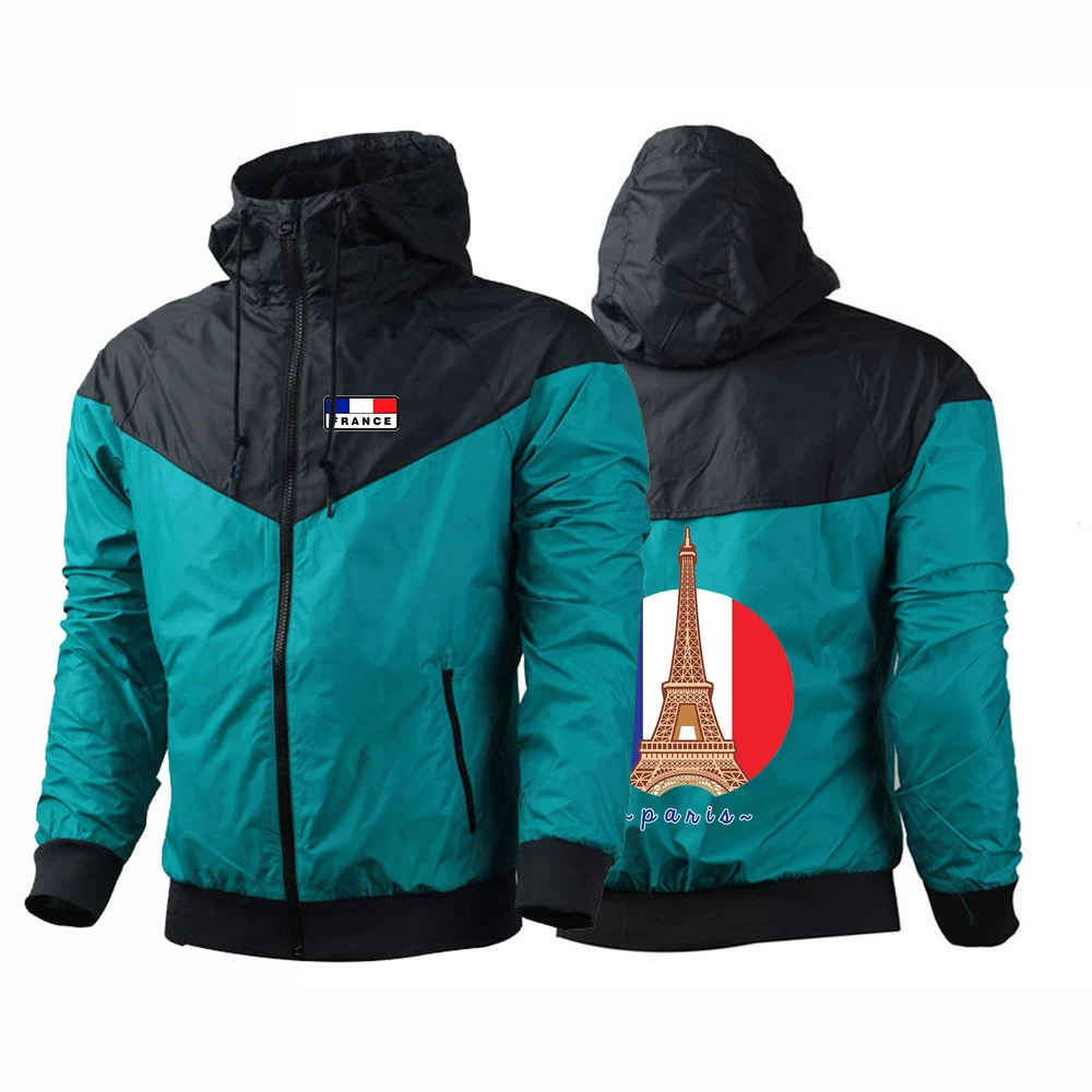 France National Flag Eiffel Tower Fashion Printing 2025 Men New Casual Five-color Windbreaker Sports Hooded Jacket
France National Flag Eiffel Tower Fashion Printing 2025 Men New Casual Five-color Windbreaker Sports Hooded Jacket