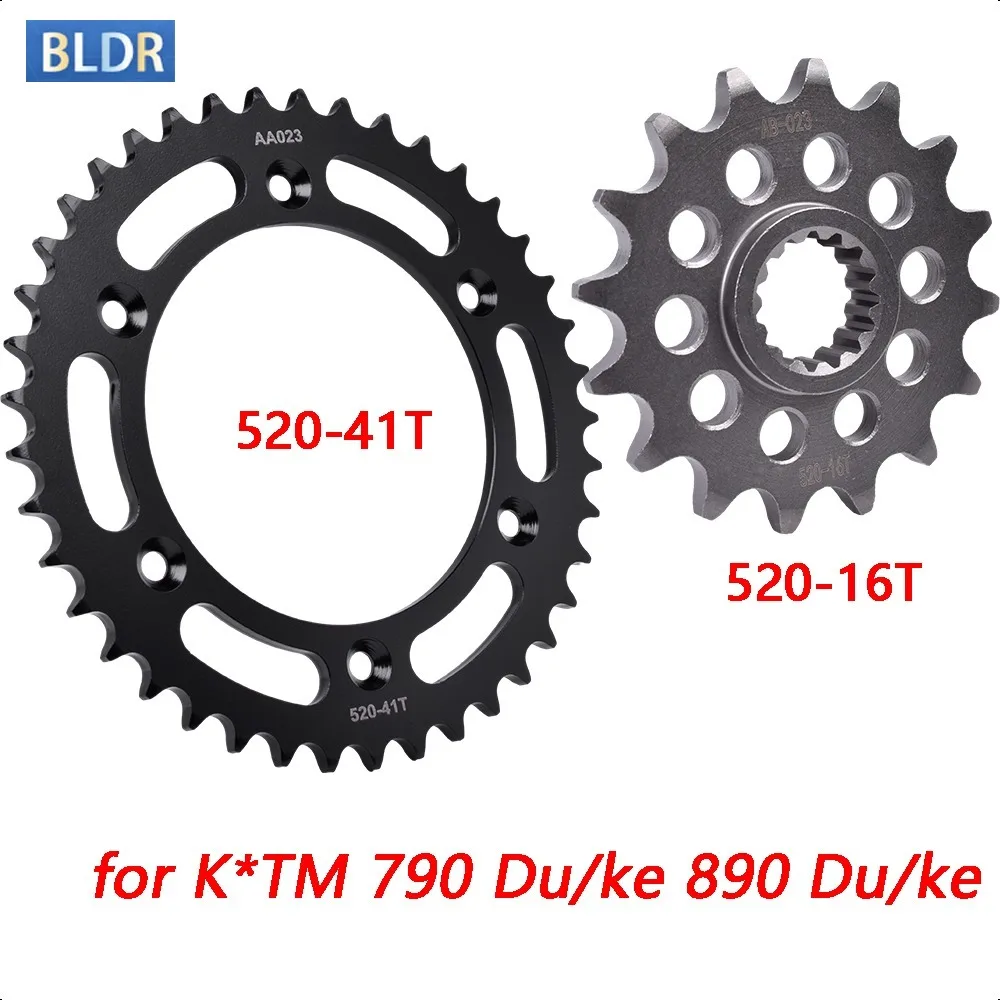 520-16T 520 41T Motorcycle Silent Durable Pinion Front Rear Sprocket Kit for K*TM 790 Du/ke 890 Du/ke
520-16T 520 41T Motorcycle Silent Durable Pinion Front Rear Sprocket Kit for K*TM 790 Du/ke 890 Du/ke