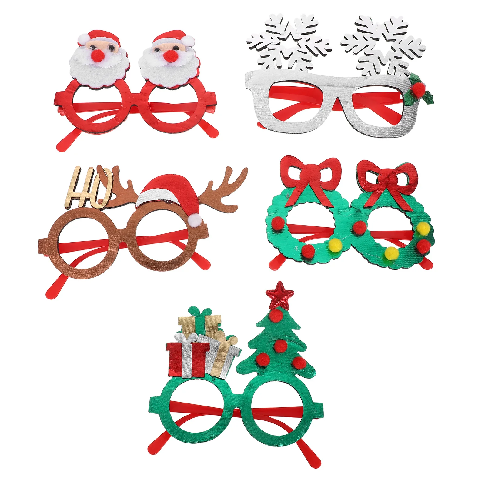 5Pcs Christmas Costume Eyewear Festive Glitter Frames for Holiday Party Supplies New Year Eve Gathering Photo Booth Accessories
5Pcs Christmas Costume Eyewear Festive Glitter Frames for Holiday Party Supplies New Year Eve Gathering Photo Booth Accessories