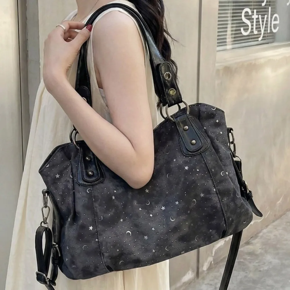Fashion Large Capacity Shoulder Bag Faux Suede Leather Soft Crossbody Bag Multifunctional Star Handbag Women
Fashion Large Capacity Shoulder Bag Faux Suede Leather Soft Crossbody Bag Multifunctional Star Handbag Women