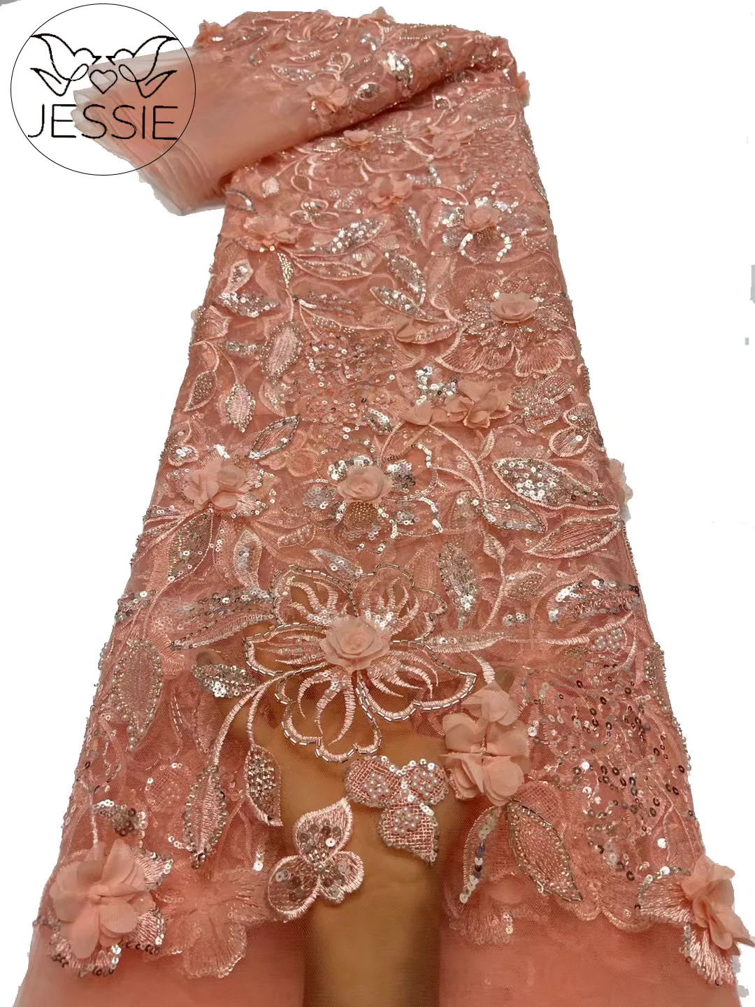 2024 Fashion Sequins Beads Lace Fabrics High Quality 3D Flower Embroidery French Nigerian Lace Fabric For Wedding Sewing 5yards
2024 Fashion Sequins Beads Lace Fabrics High Quality 3D Flower Embroidery French Nigerian Lace Fabric For Wedding Sewing 5yards