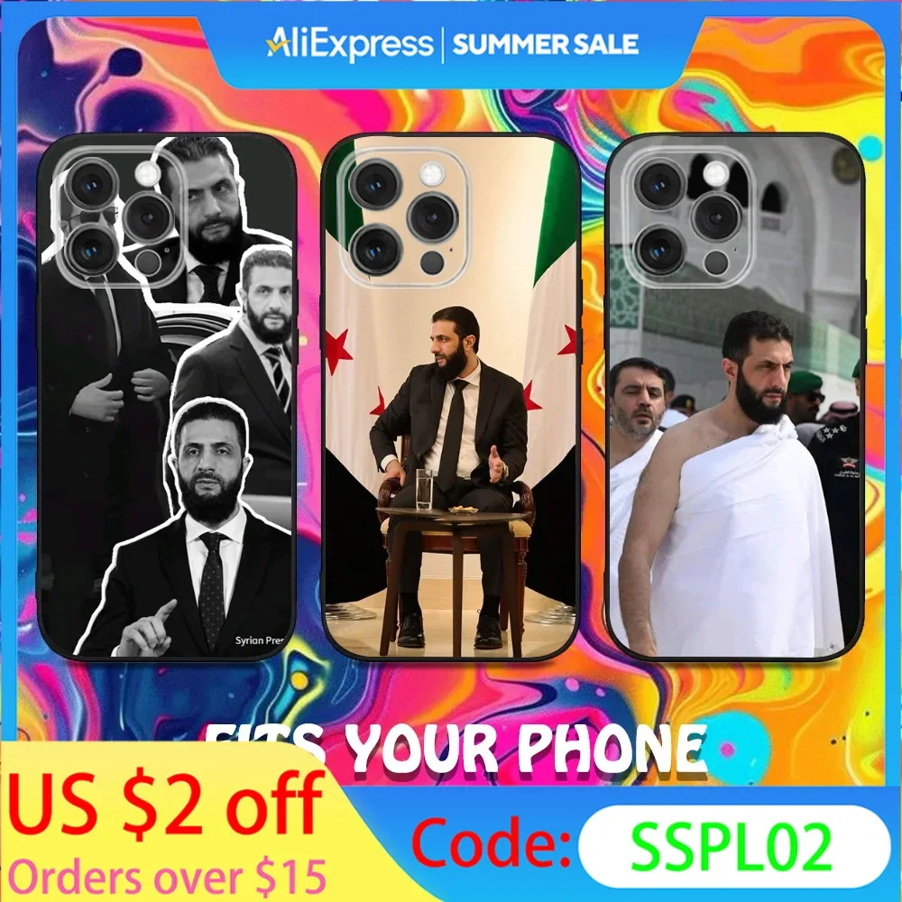 Ahmed al-Sharaa S-Syrian Phone Case For iPhone 16,15,14,13,12,11,Pro,Max,Plus,X,XS,XR,SE,8,7,Mini,Soft Silicone Black Case
Ahmed al-Sharaa S-Syrian Phone Case For iPhone 16,15,14,13,12,11,Pro,Max,Plus,X,XS,XR,SE,8,7,Mini,Soft Silicone Black Case