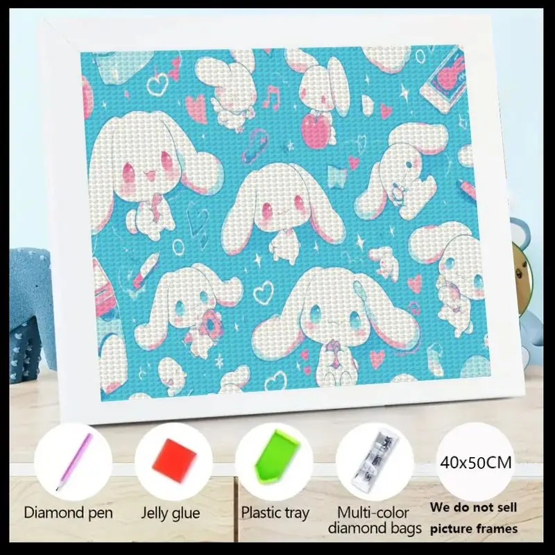 1 шт., 5D полный дрель, набор для алмазной живописи, милый Cinnamoroll Kawaii, белый кролик, искусство персонажа из мультфильма, сделай сам, кристалл, стразы, вышивка
1 шт., 5D полный дрель, набор для алмазной живописи, милый Cinnamoroll Kawaii, белый кролик, искусство персонажа из мультфильма, сделай сам, кристалл, стразы, вышивка