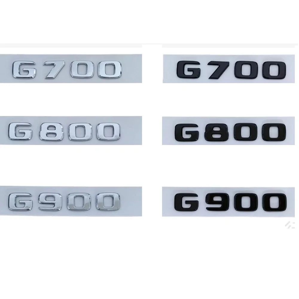 Chrome Silver Black Trunk Number Letters for Mercedes G700 G750 G800 G850 G900 G950 Emblems Symbols Nameplate
Chrome Silver Black Trunk Number Letters for Mercedes G700 G750 G800 G850 G900 G950 Emblems Symbols Nameplate