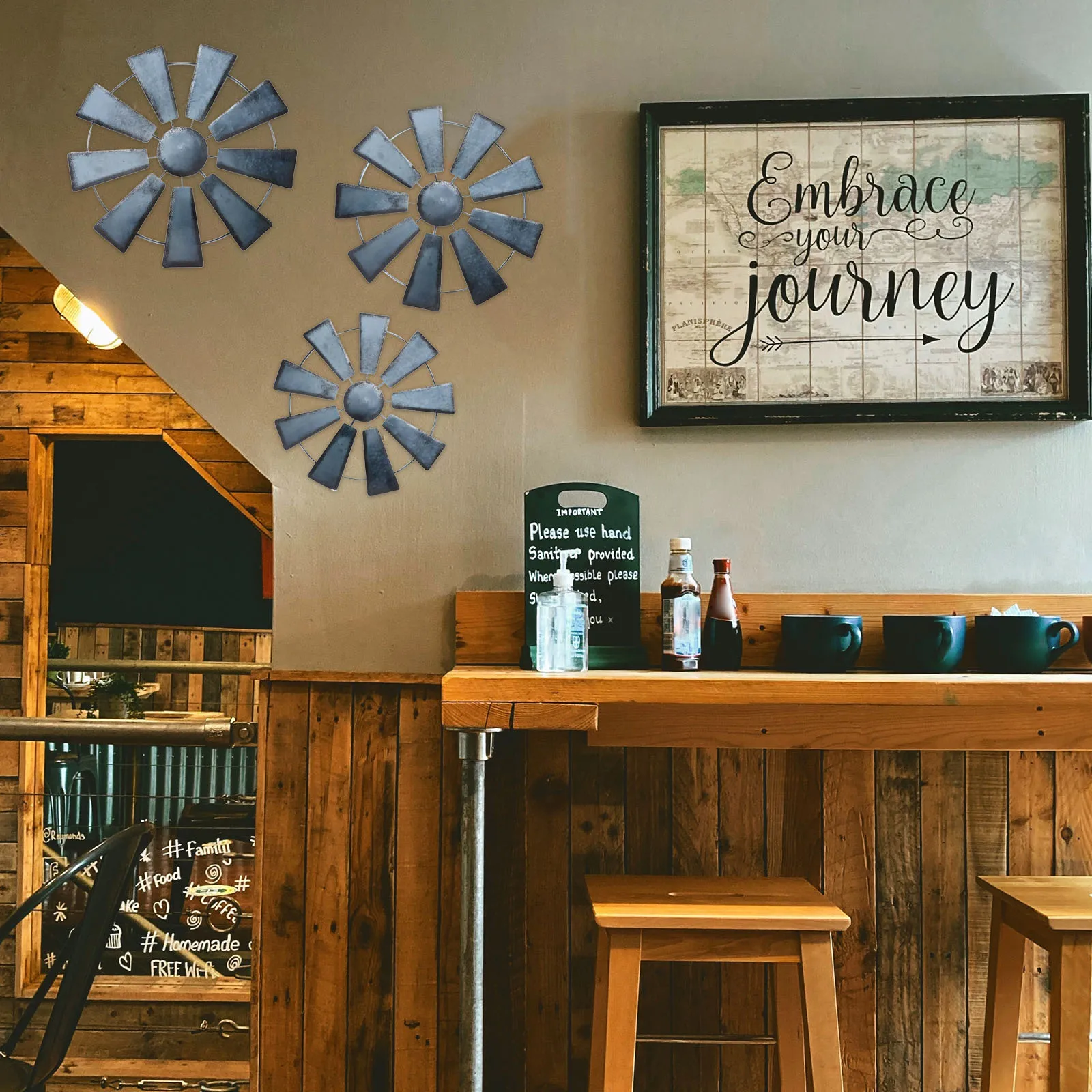 3pcs Metal Windmill Galvanized Hanging Wall Decor Farmhouse Rustic Sculpture Home Living Room Bedroom Nursery Kitchen Bathroom
3pcs Metal Windmill Galvanized Hanging Wall Decor Farmhouse Rustic Sculpture Home Living Room Bedroom Nursery Kitchen Bathroom