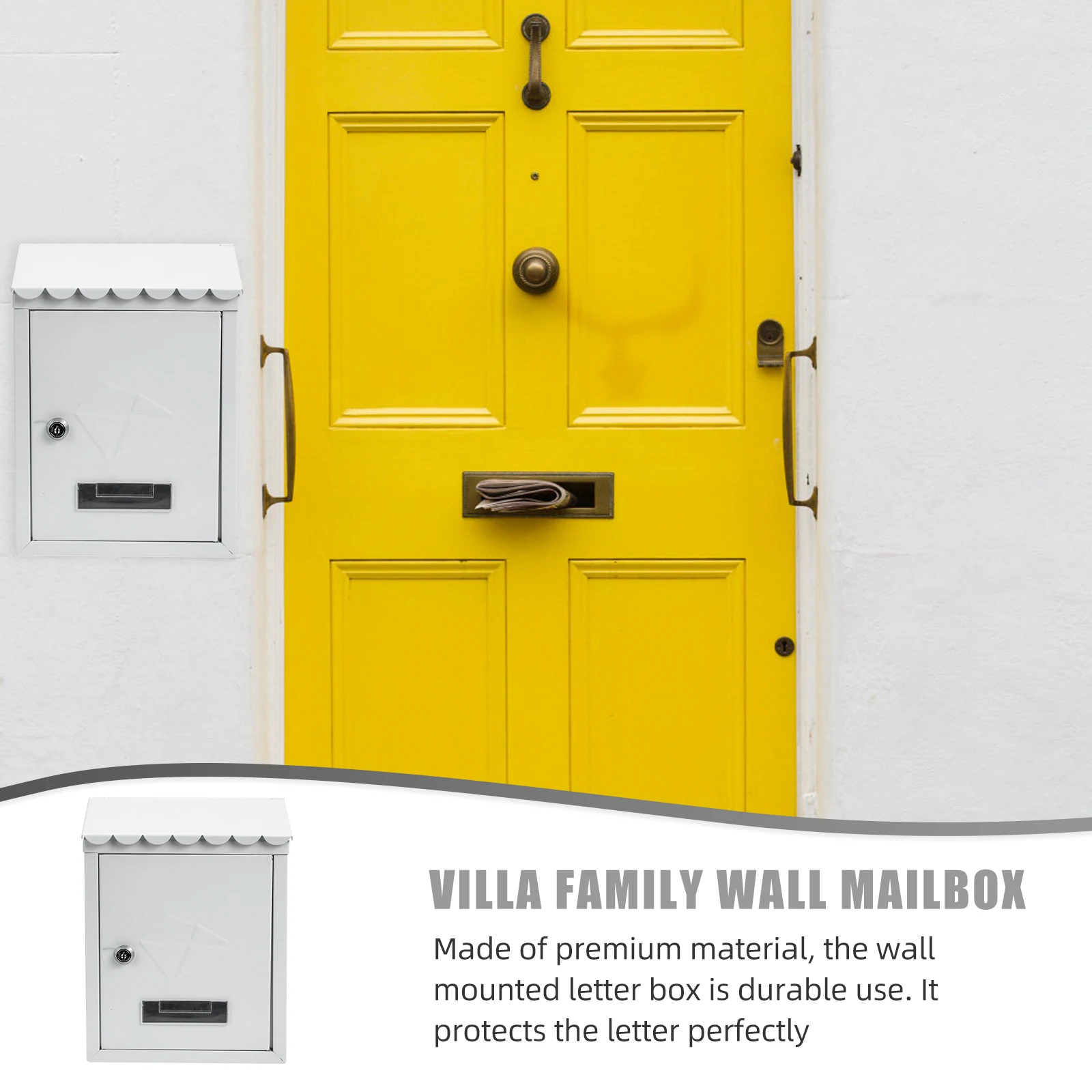 Wall Mounted Mailbox White Iron Letter Box Durable Large Size Holds Documents Newspapers Suitable Home Office Easy Installation
Wall Mounted Mailbox White Iron Letter Box Durable Large Size Holds Documents Newspapers Suitable Home Office Easy Installation